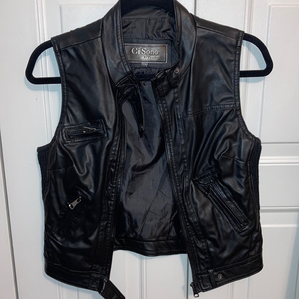 🖤 Leather Jacket Vest